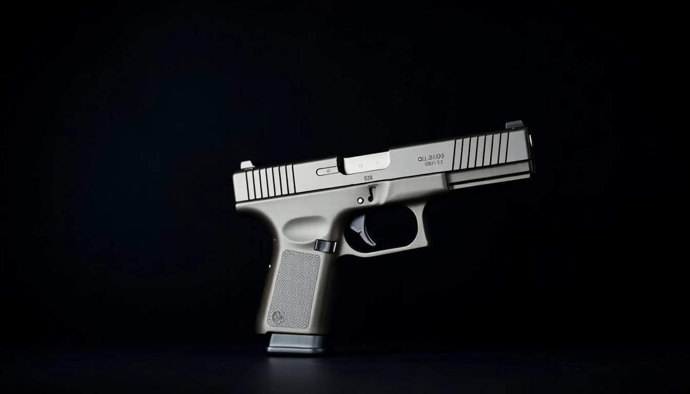 Showcase the glock 26 gen 5 slide highlighting its precision and quality craftsmanship.