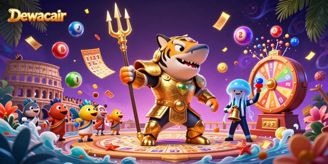 Dewacair invites players to win big in vibrant lottery scenes with an underwater colosseum