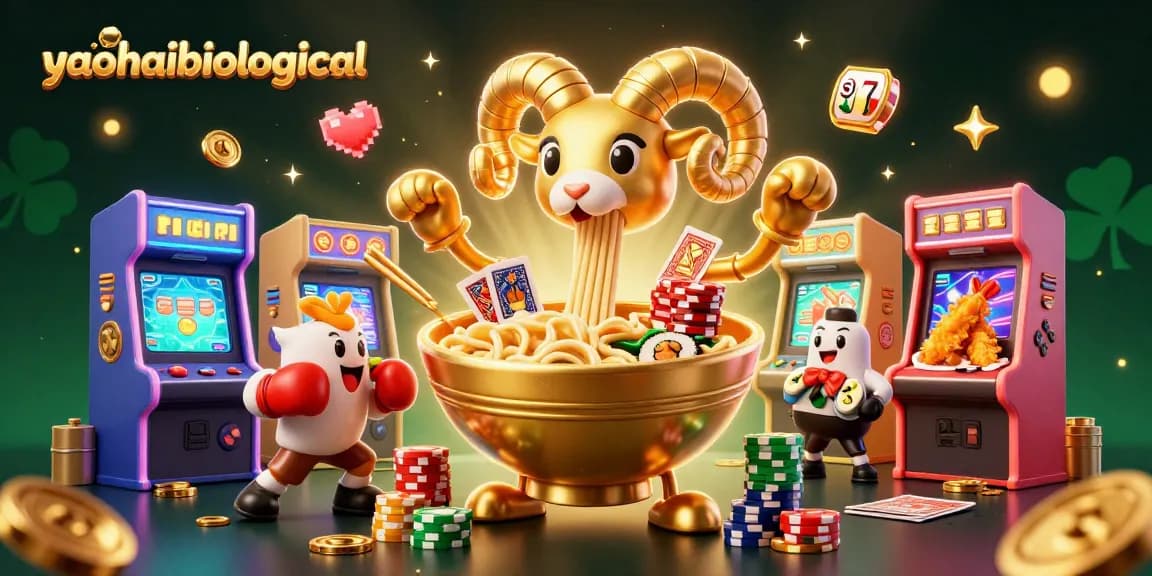 yaohaibiological showcases arcade-style casino action with vibrant characters and elements.