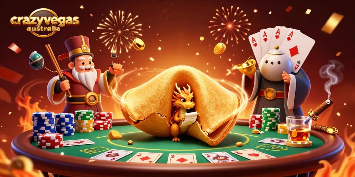 Play at crazyvegas australia and win big at this vibrant casino scene filled with golden fortunes!