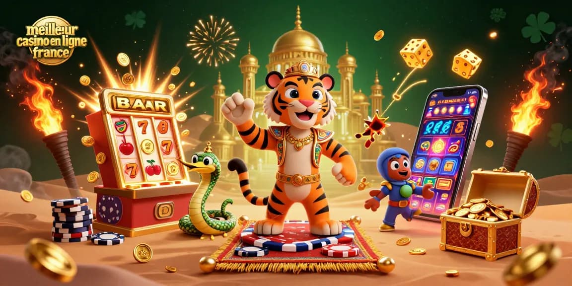 Jouez au meilleur casino en ligne France avec des jackpots et des symboles colorés.