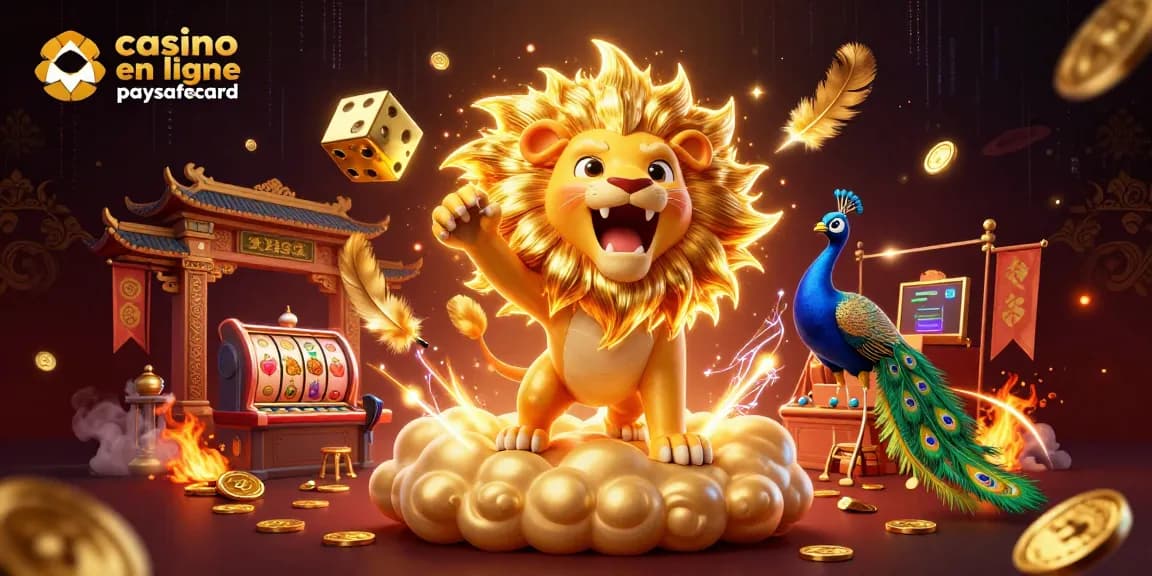 Unissez-vous au lion enflammé au casino en ligne paysafecard pour gagner des jetons d'or !
