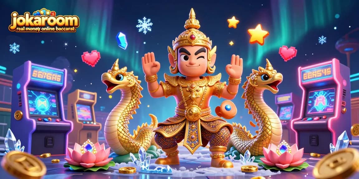 Experience the excitement of jokaroom real money online baccarat with dynamic gaming elements and vibrant characters.
