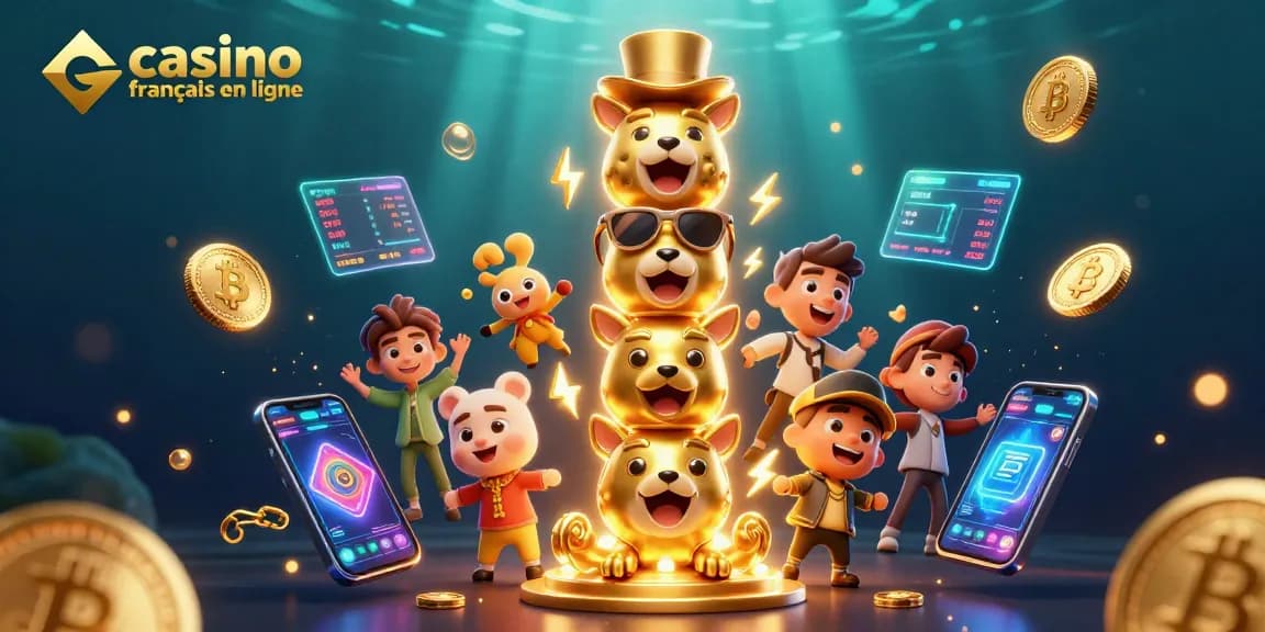 Jouez à des jeux passionnants dans un casino français en ligne avec une animation dynamique et colorée.