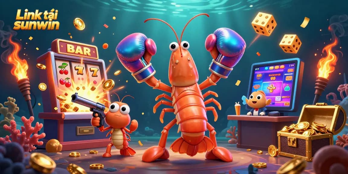 Experience excitement with Link tải sunwin showcasing vibrant casino elements in a dynamic 3D scene.