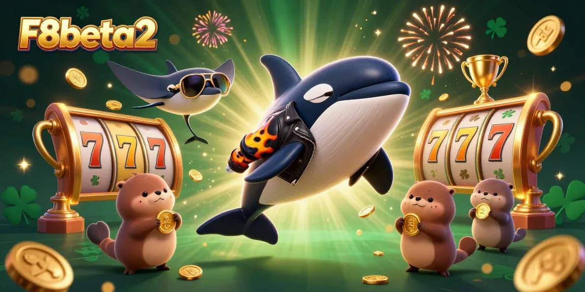 Experience thrilling wins at F8beta2 with an exciting casino adventure featuring animated characters and slot games.