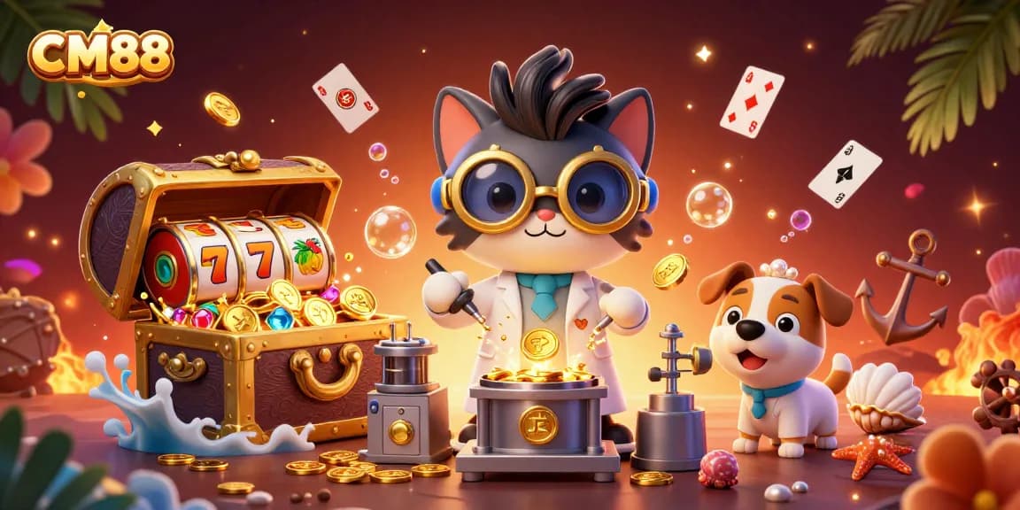 Experience the thrill of CM88 with vivid scenes of casino adventures and excitement.
