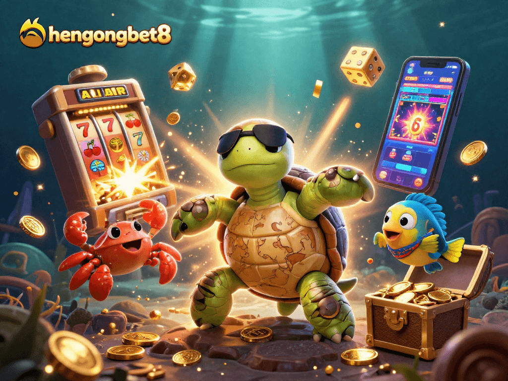 Experience the thrill of winning with hengongbet8's animated casino adventure featuring lively underwater characters!