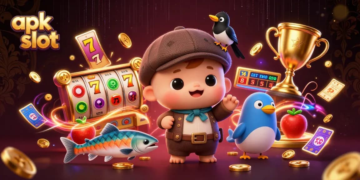 Play and win with apk slot games featuring exciting graphics and jackpot elements in a vibrant scene.