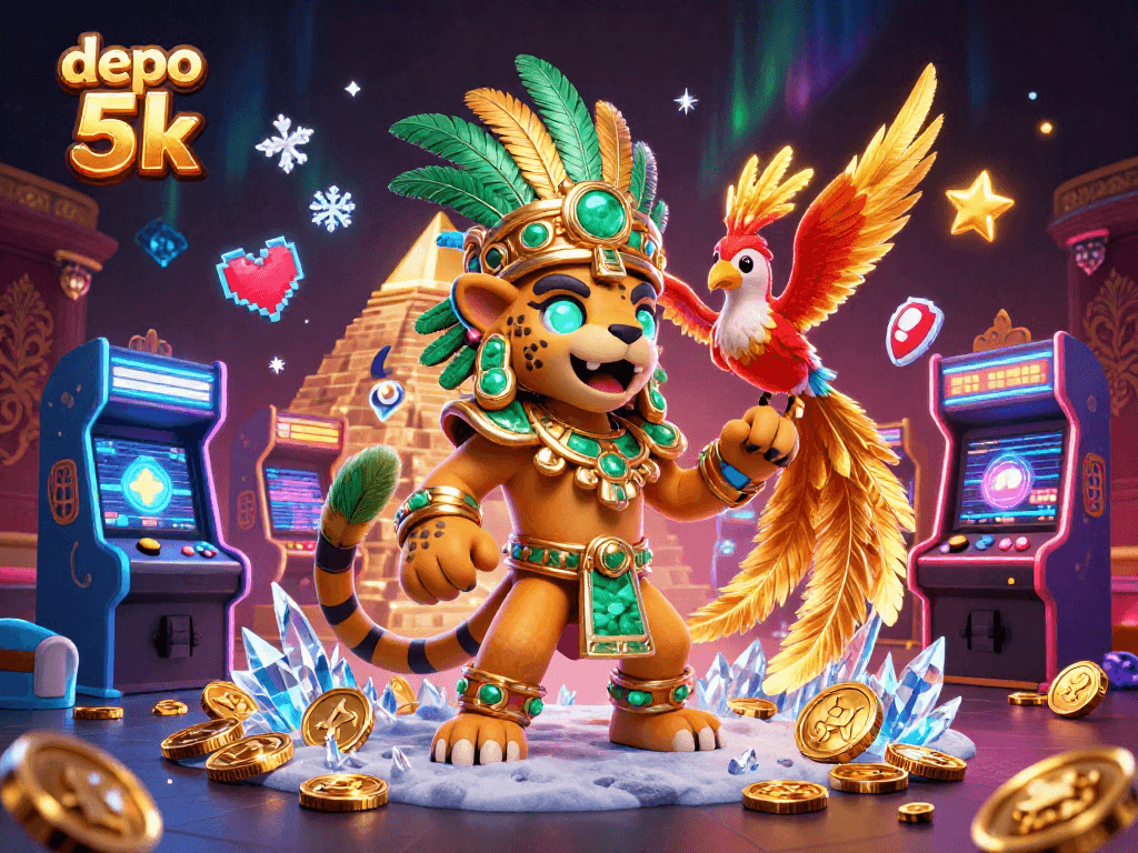 Engage with the vibrant gaming visuals featuring depo 5k, showcasing dynamic elements of modern arcade action.