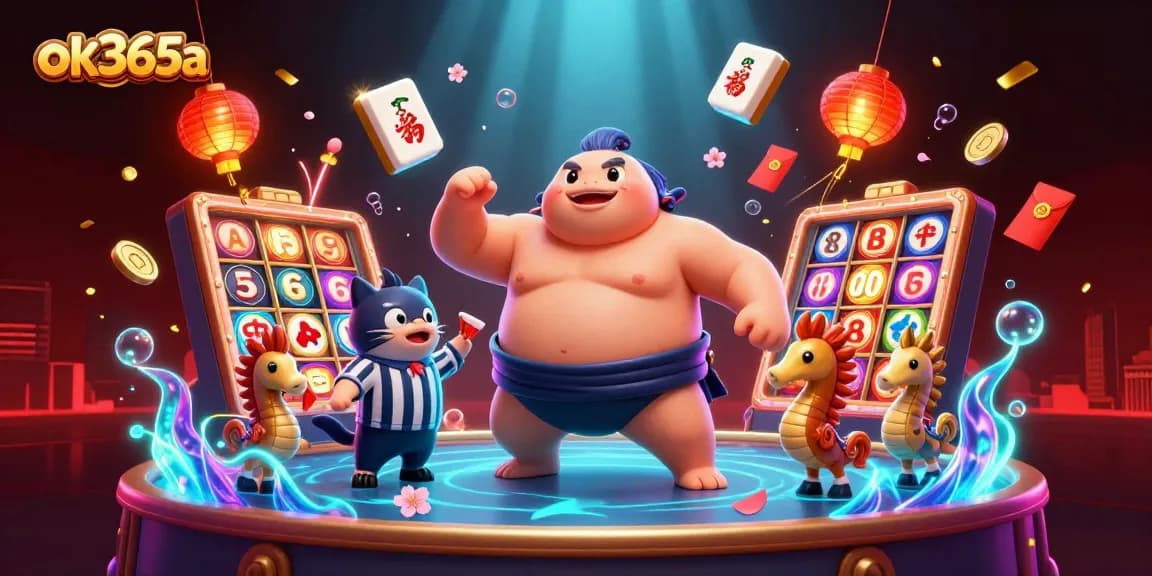 Spin the reels at ok365a with fugu and friends in a lively casino atmosphere.