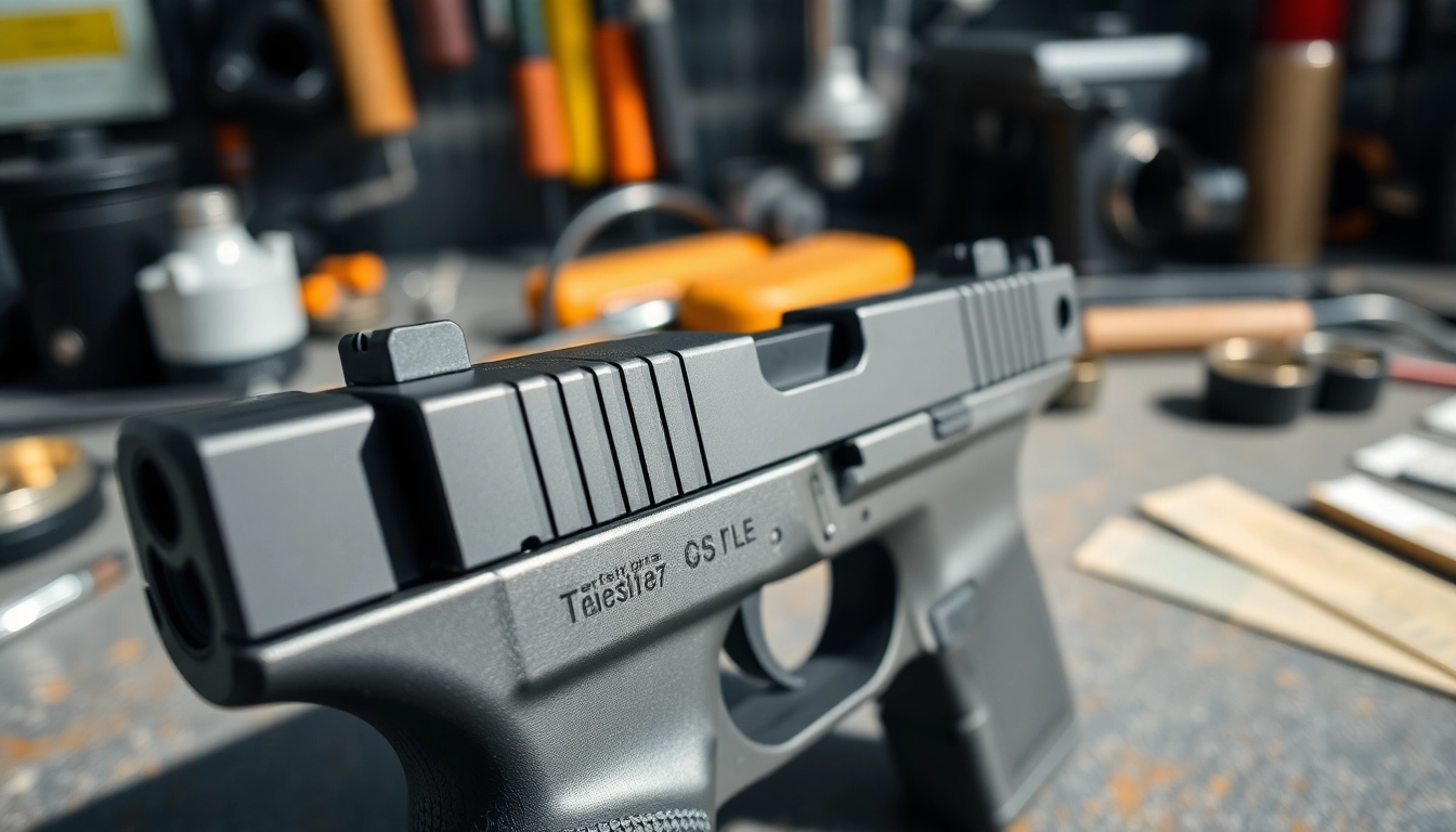 Inspecting the glock 17 slide oem highlights precision craftsmanship and quality components.