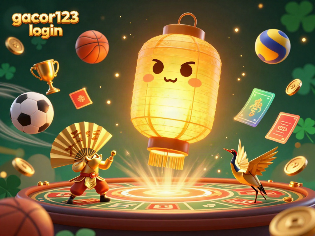 Experience the exciting gacor123 login at the vibrant casino filled with 3D characters and dynamic sports elements.