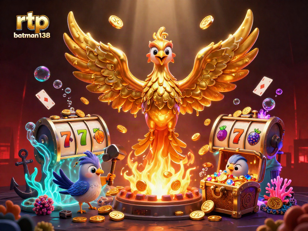 Raih kemenangan dengan RTP Batman138 dalam permainan slot penuh emas dan simbol keberuntungan.
