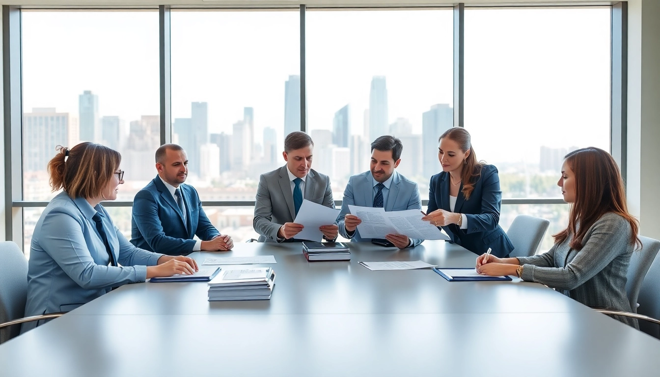 Efficient team discussing multi-state title and escrow services in a professional setting.