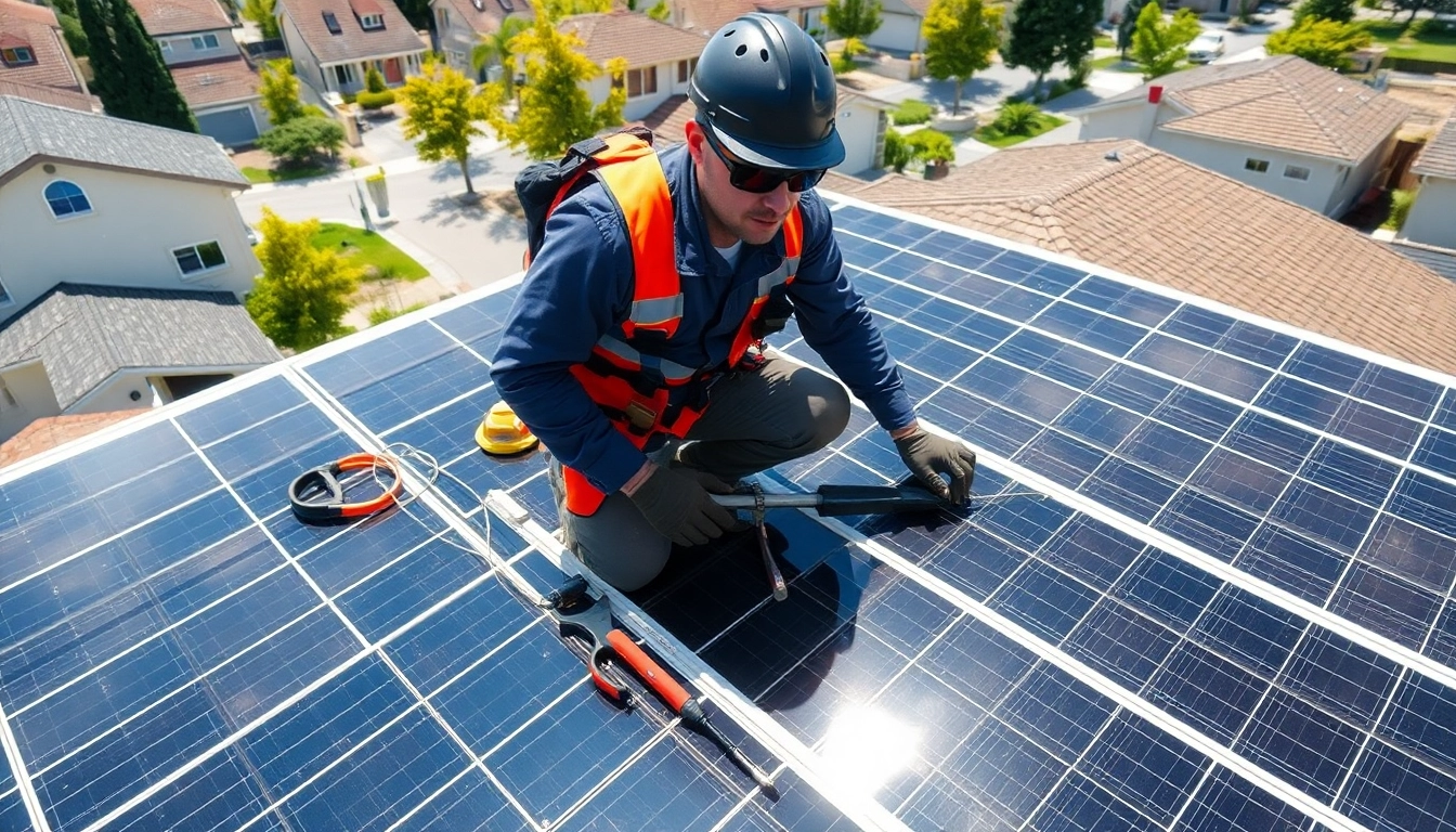 Skilled technician conducting emergency solar panel repair highlighting craftsmanship and reliability.
