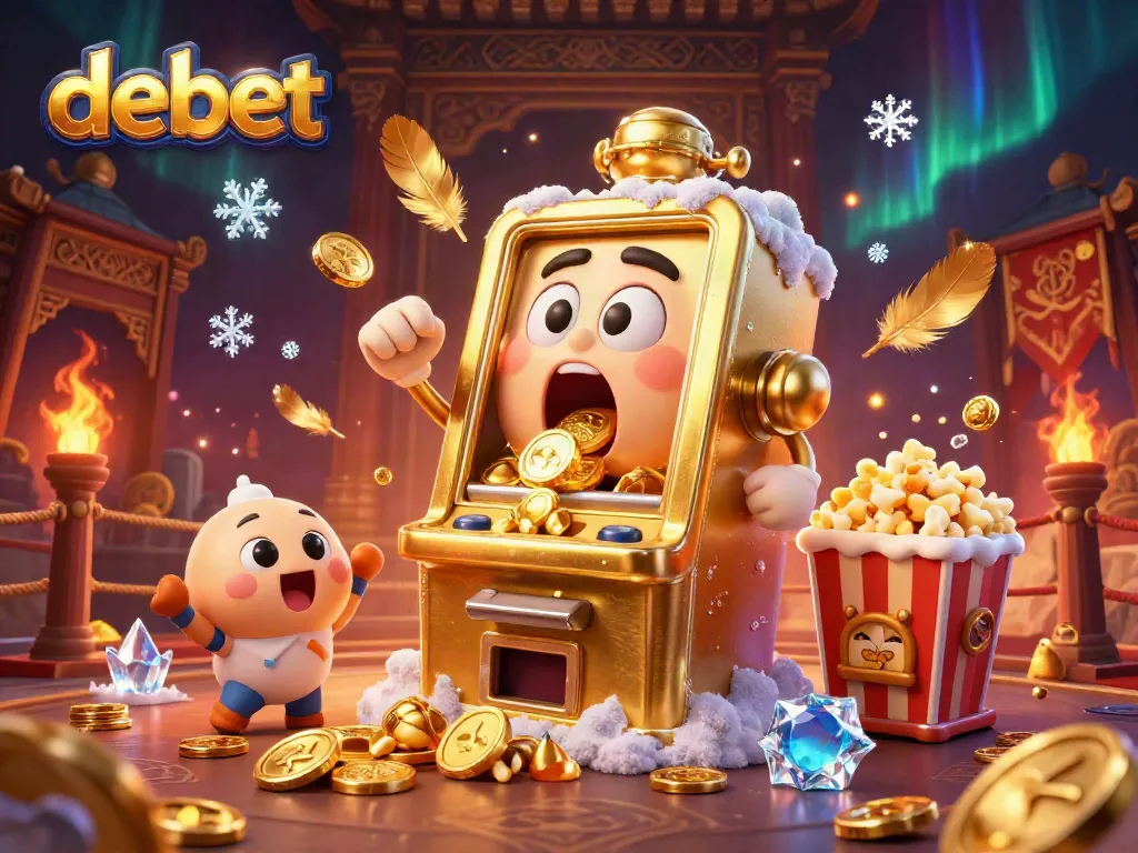 Experience exciting gameplay with debet's innovative 3D slot machines and golden coins pouring from wins.