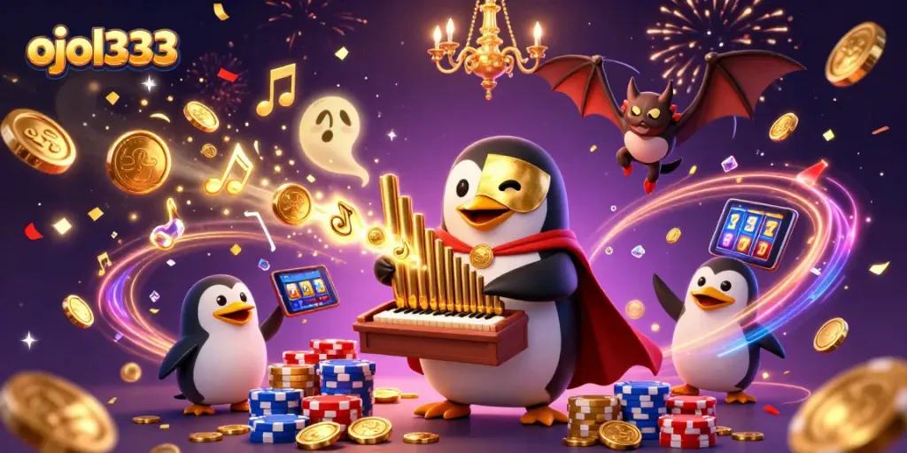 Experience exciting gameplay at ojol333 with dynamic golden coins and vibrant slot machines.