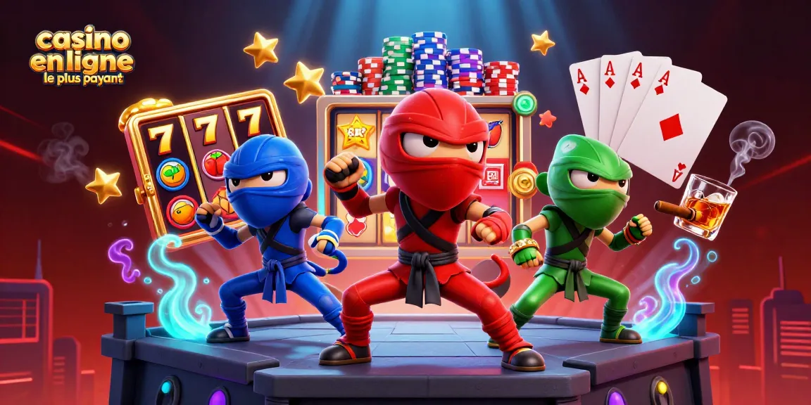 Vivez l'excitation du casino en ligne le plus payant avec des ninjas caméléons au sommet d'un casino.