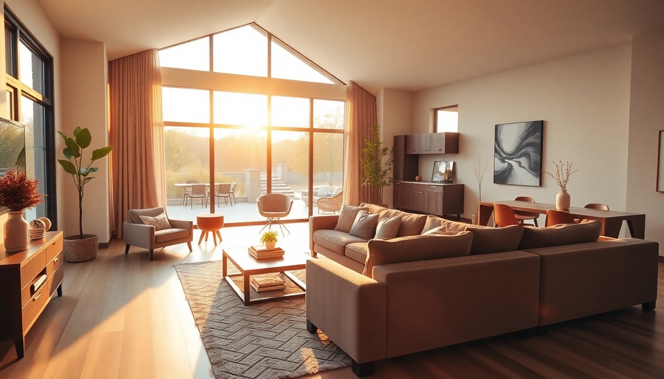 Real Estate Photographer capturing stunning interiors in warm natural light.