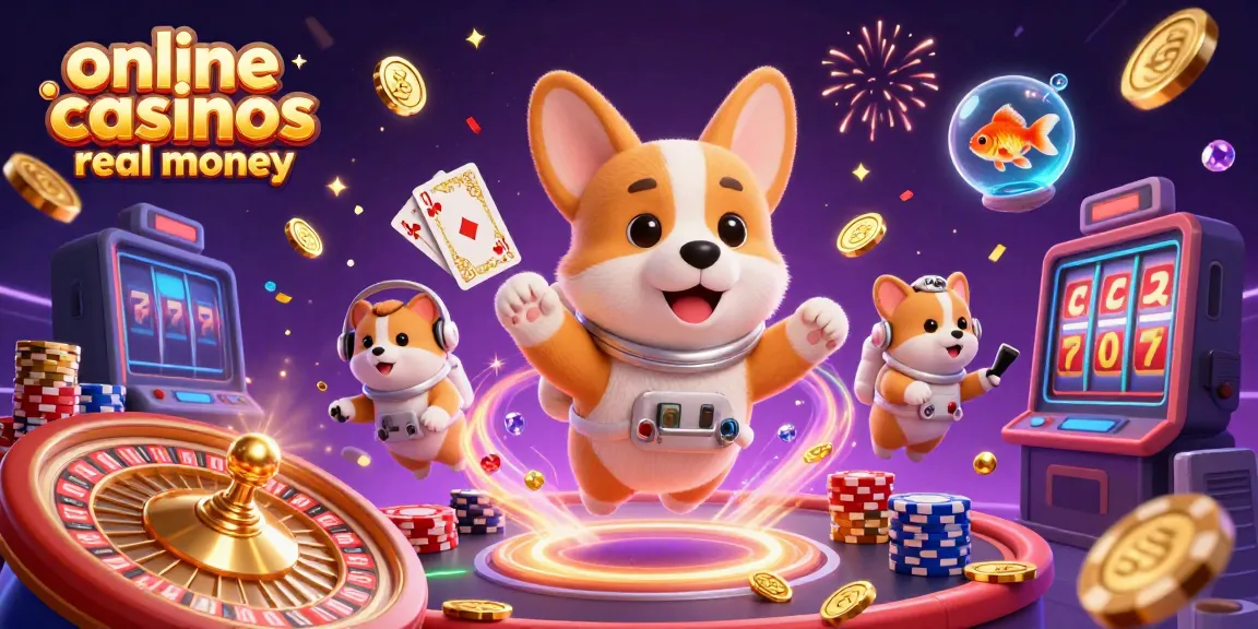 Play exciting games at online casinos real money with a vibrant, energetic space casino scene