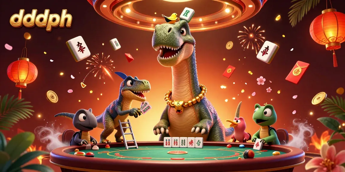 Experience dddph with a celestial scene of dinosaur-themed gambling featuring vibrant activities.
