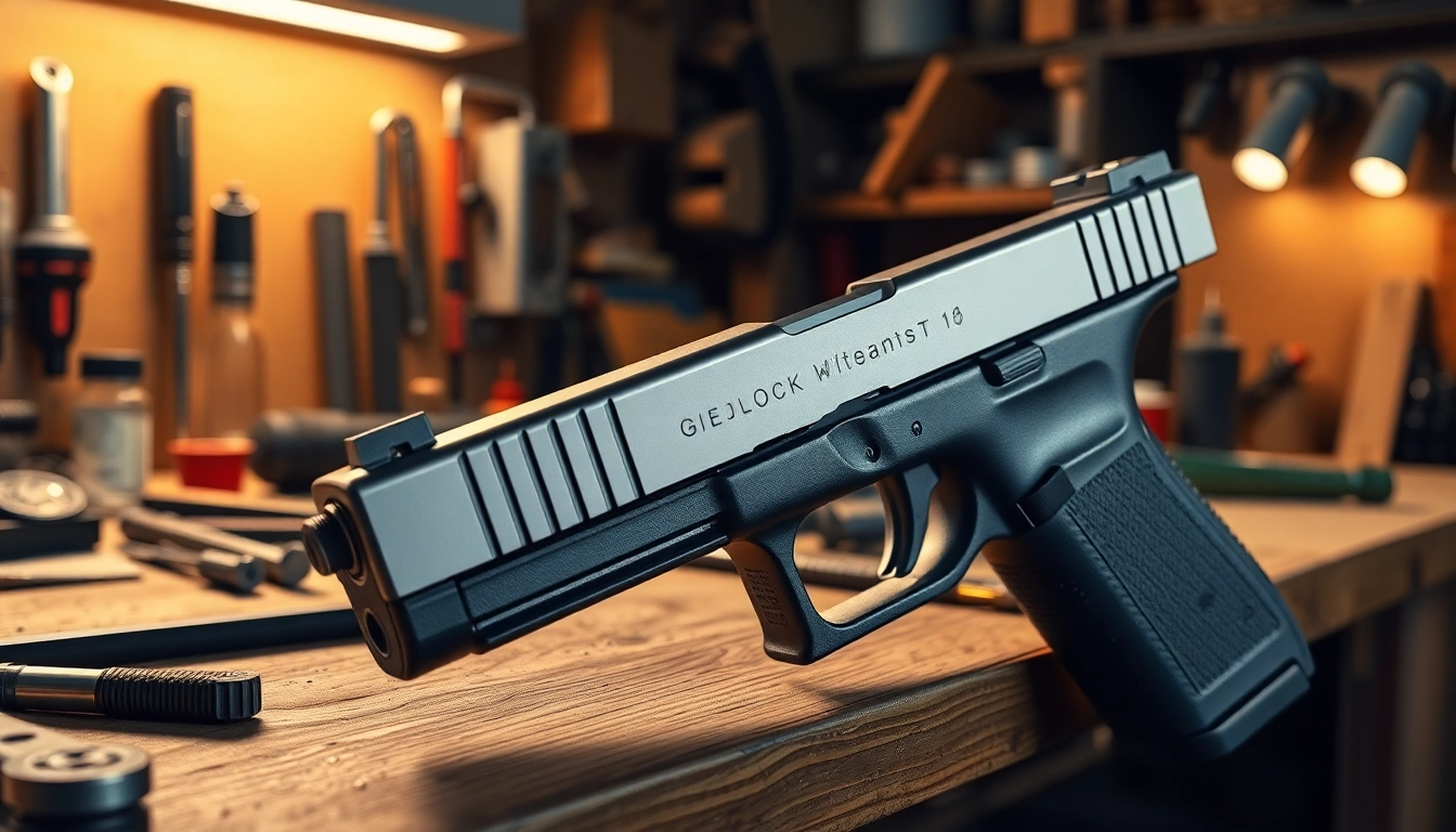Inspecting the Glock 17 slide OEM showcasing its sleek design and precision engineering