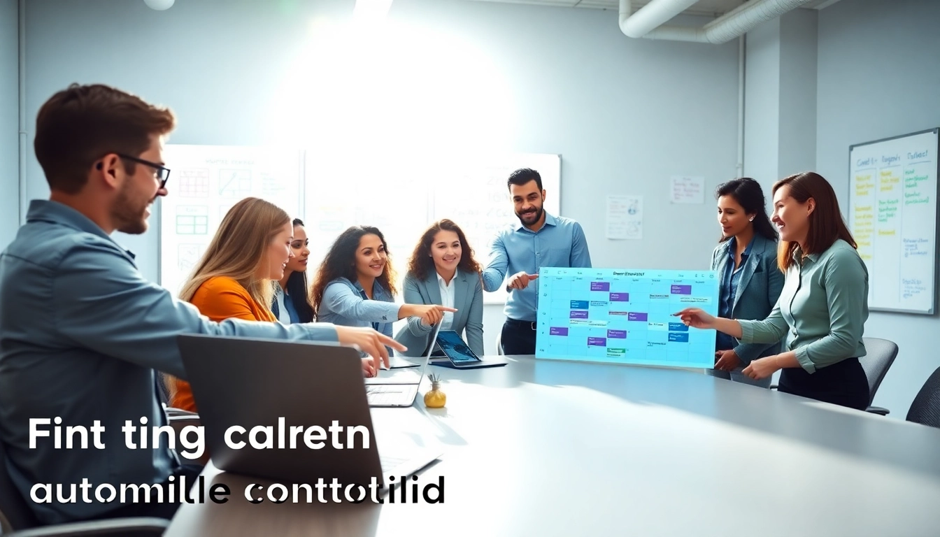 Fix calendar conflicts automatically in a vibrant office meeting setting.