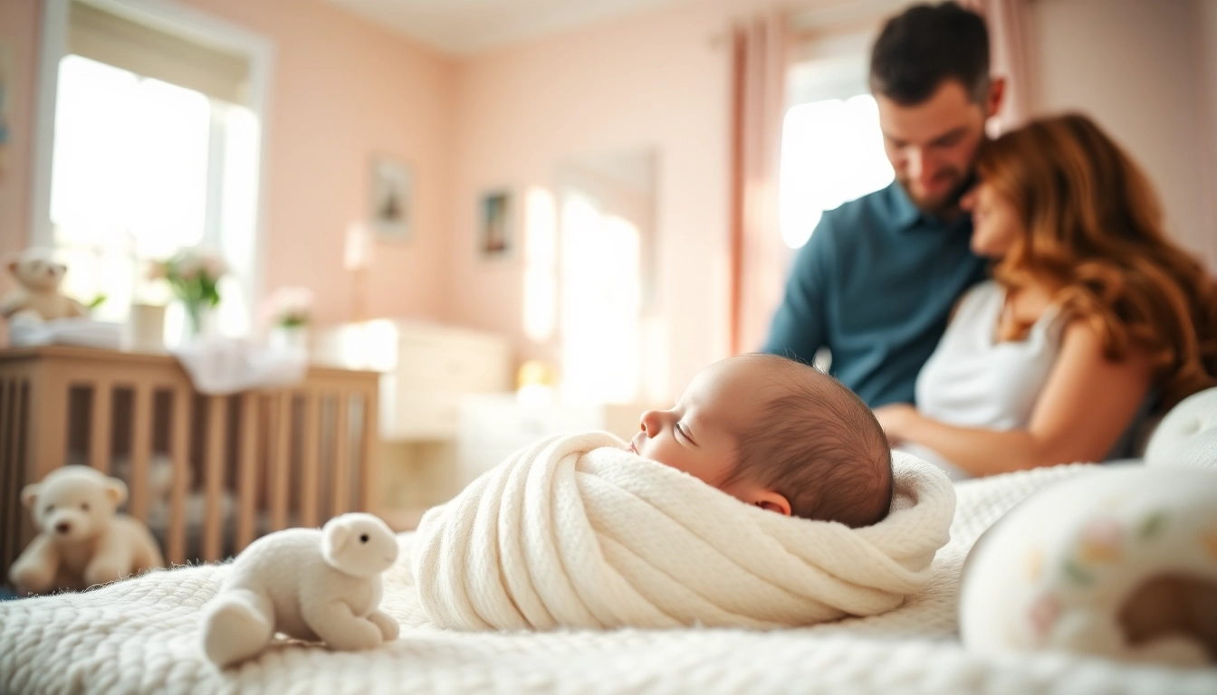 Captivating moments by a skilled newborn photographer London Ontario showcasing a happy family.
