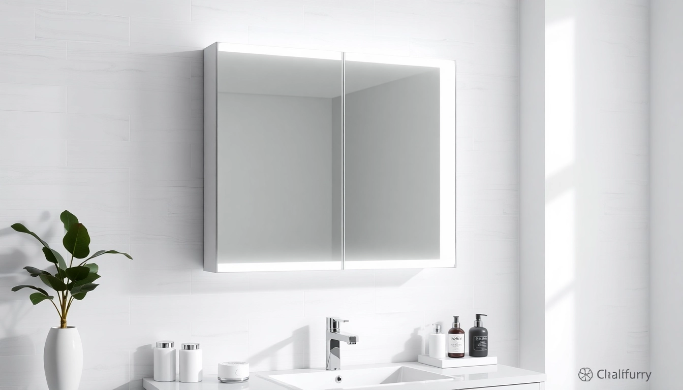 Spiegelschrank Bad mit Beleuchtung verwandelt das Badezimmer in einen modernen Raum mit eleganter Ästhetik.